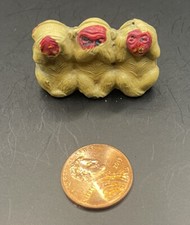 Vintage Cracker Jack Celluloid Wise Monkeys Occupied JAPAN 1940-50s Toy Premium