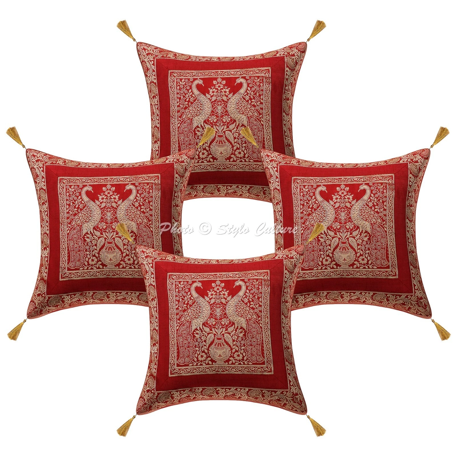Brocade Jacquard Handwoven Pillow Cases Floor Bohemian Home Boho Cushion Cover