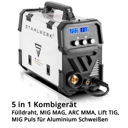 STAHLWERK welding machine MIG MAG 200 Spot Pulse Pro Full Synergic 5in1 Inverter - Picture 2 of 12