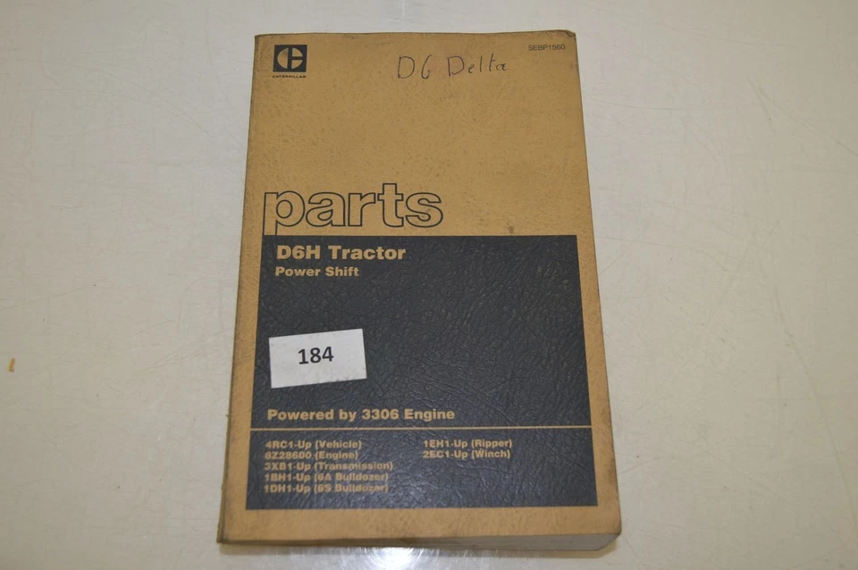 B184 - cat CATERPILLAR Parts Book - Teile-Katalog für D6H Planierraupe - Bild 1 von 1