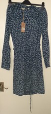 Fat face fatface belted button up long sleeve dress size 10 New with tags