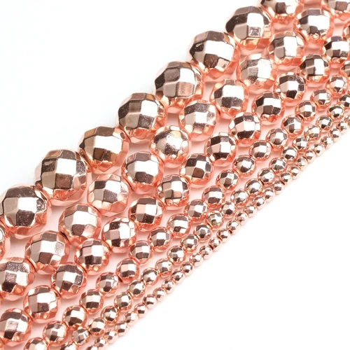 2 3 4 6 8 10 12mm Natural Hematite Faceted Round Loose Bead For Jewelry Making - Picture 44 of 57