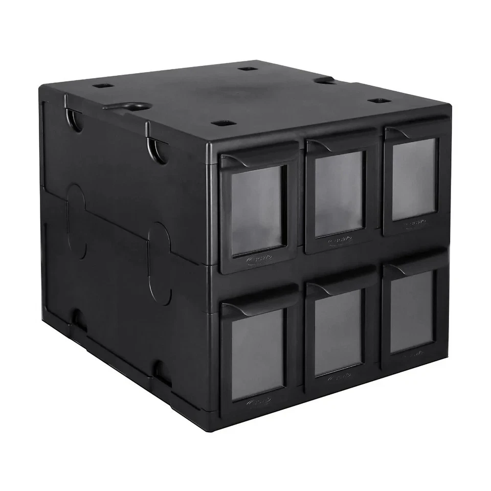 4 BCW 6-Drawer Collectible Card Bins Acid Free Plastic Card Catalog Storage Box - Image 4 of 4