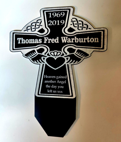 mum dad family graveside plaque grave stone marker memorial cross remembrance - Picture 7 of 8