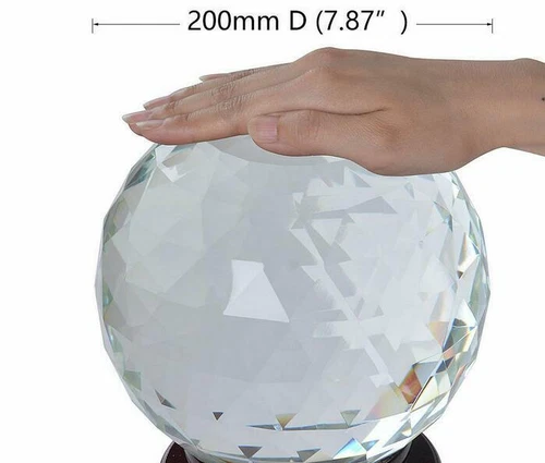 Clear Cut Crystal Sphere 50-200MM Faceted Gazing Ball Prisms Suncatcher Home - Picture 1 of 6