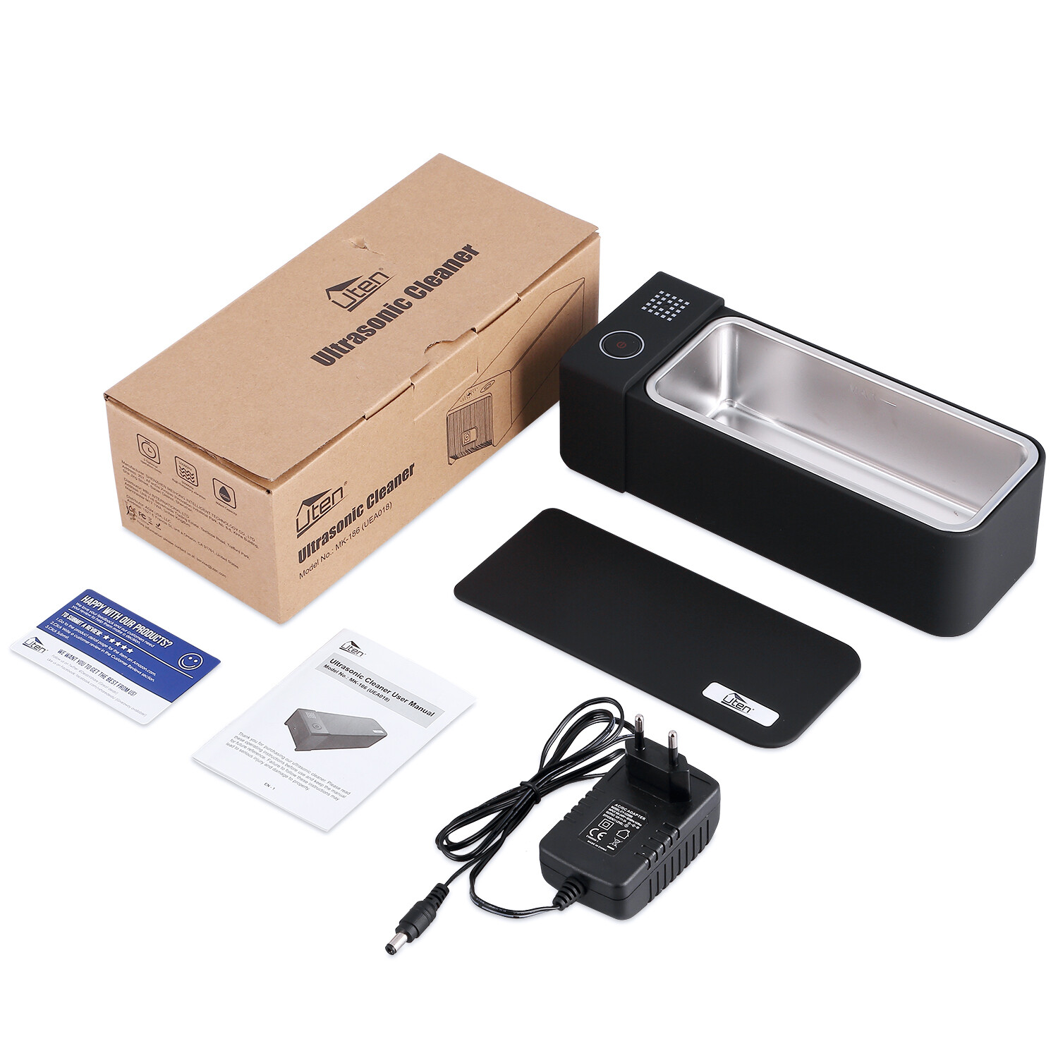 UTEN MK186 Ultrasonic Cleaner Jewelry Glass Watch Cleaner Tank Digital