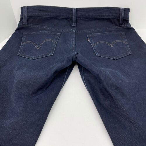 Levis Jeans Size 8 Stretch Skinny Leg Dark Denim Wash Womans 35X33 - Picture 2 of 6