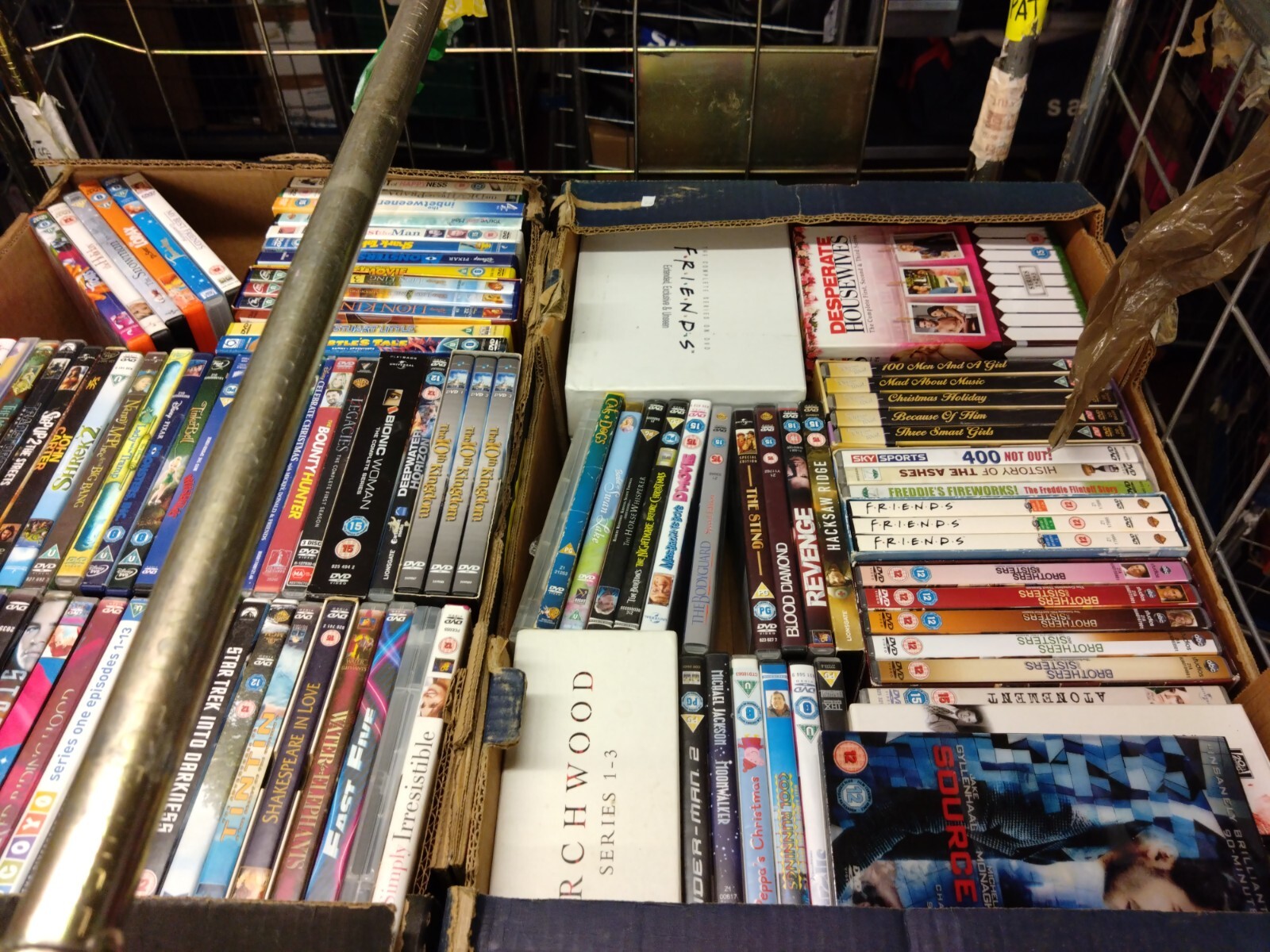 Large Lot of DVDs Cage Wholesale Car Boot Resell etc *Unchecked