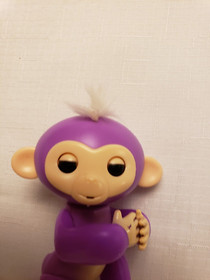 Fingerlings Interactive Baby Monkey Finger Toy Purple W/White  Hair  video