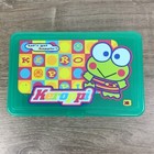 Sanrio Keroppi Frog Let’s Get Hoppin’ Green Plastic Pencil Box Vintage 1997