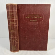 Cases on Evidence McCormick 1948 Vintage Law Book American Casebook West