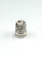 Simons Sterling Silver Thimble-Elsa Williams School of Needlework