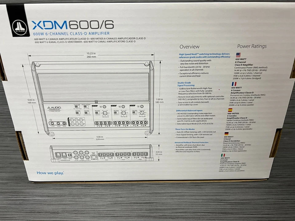 Amplificador de audio JL Audio XDM600/6 6 canales clase D rango completo para automóvil/marino nuevo Foto 4 de 4