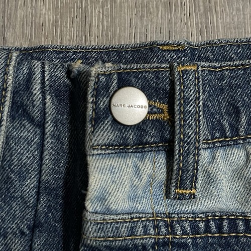 Marc Jacobs Patchwork Denim Mini Jean Skirt NWT Sz 28 Monogram Cargo Low Rise - Picture 4 of 10