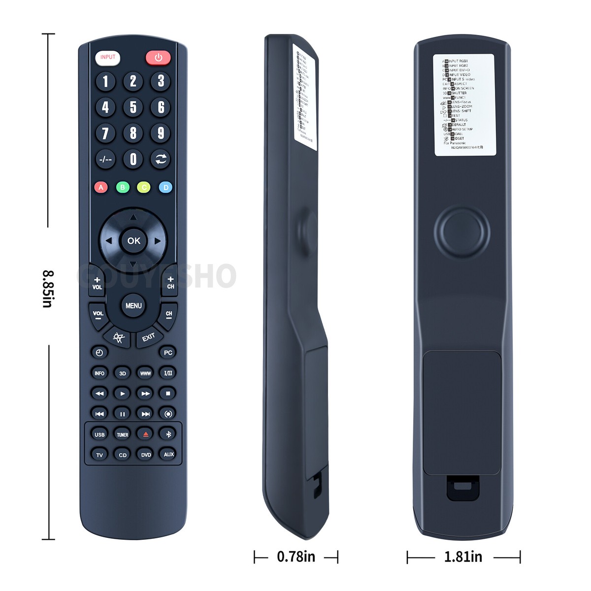 New For Panasonic N2QAYB000371 N2QAYB000164 PT-D4000 Replacement