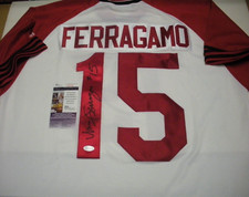 VINCE FERRAGAMO NEBRASKA HUSKERS JSA/COA SIGNED OFFICIAL LICENSED ADIDAS JERSEY