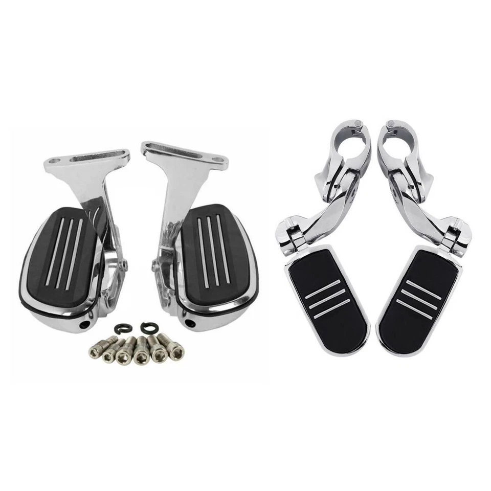 Passenger Floorboards & 1.25'' Highway FootPeg Fit For Harley Street Glide 93-24 — 第 2/4 张图片