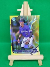 2022 Bowman Draft #BDC-136 Ryan Ritter Prospect 1st Yellow Lava Rockies #d 12/75