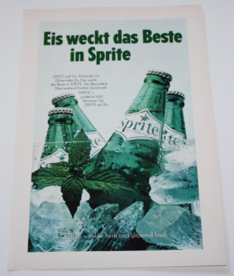 Werbung Sprite eisklar herb glitzernd frisch 1970 SP 8/70