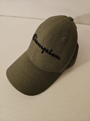 Ball Hat Cap Champion Hunter Green Adjustable Leather Strap