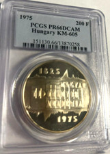 1975 Hungary 200 Forint PCGS PR66 DCAM KM-605