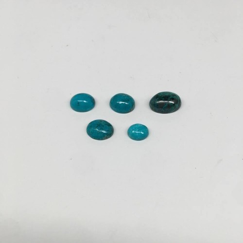 40 cts, 5pcs,Natural Oval Flat Bottom Chrysocolla Cabochons @Mexico,Lot41 - Picture 6 of 8