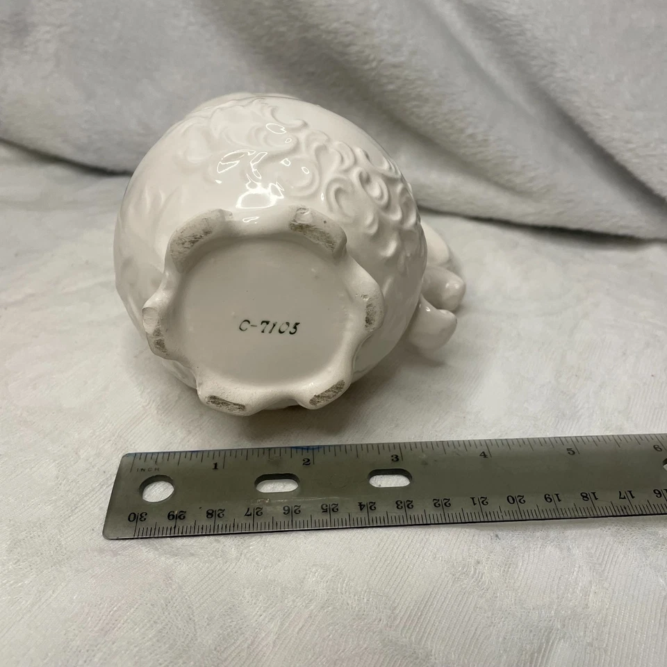 Jarra de cerámica blanca Napcoware vintage patrón provincial país francés años 60 Foto 2 de 4