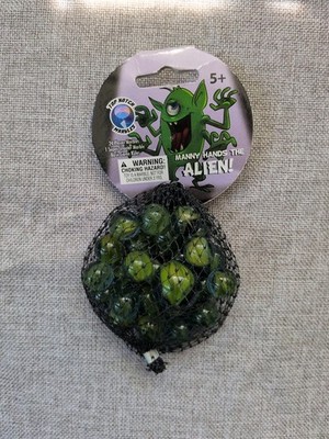 Top Notch Marbles Manny Hands The Alien 24 Pieces 1 Super Shooter Glass New NWT