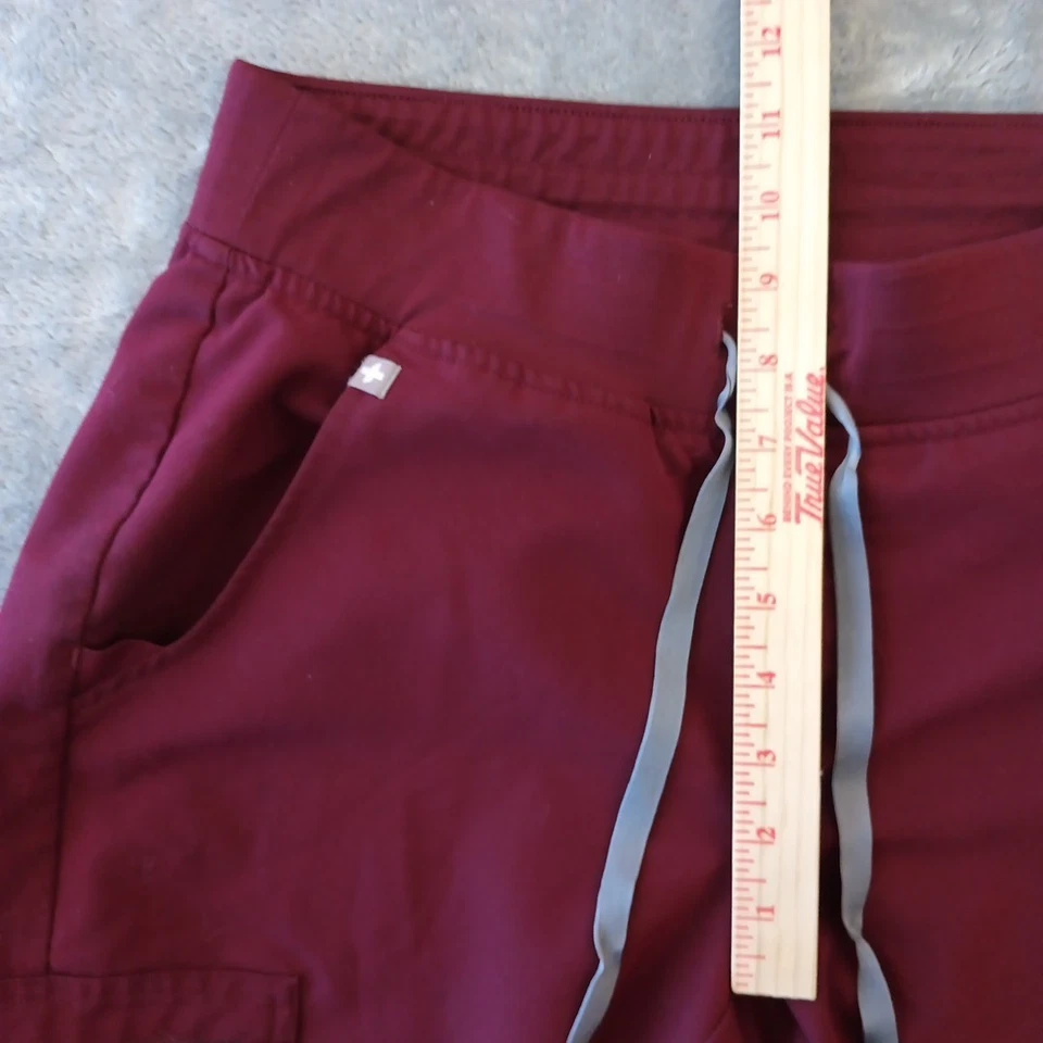Pantalones Médicos Figs Para Mujer Pequeños Pequeños Rojo Granate Estilo Jogger # W18SW2005P Foto 3 de 4