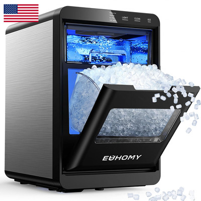 Euhomy Nugget Ice Maker Countertop 40Lbs/24H Pebble Ice Maker Machine