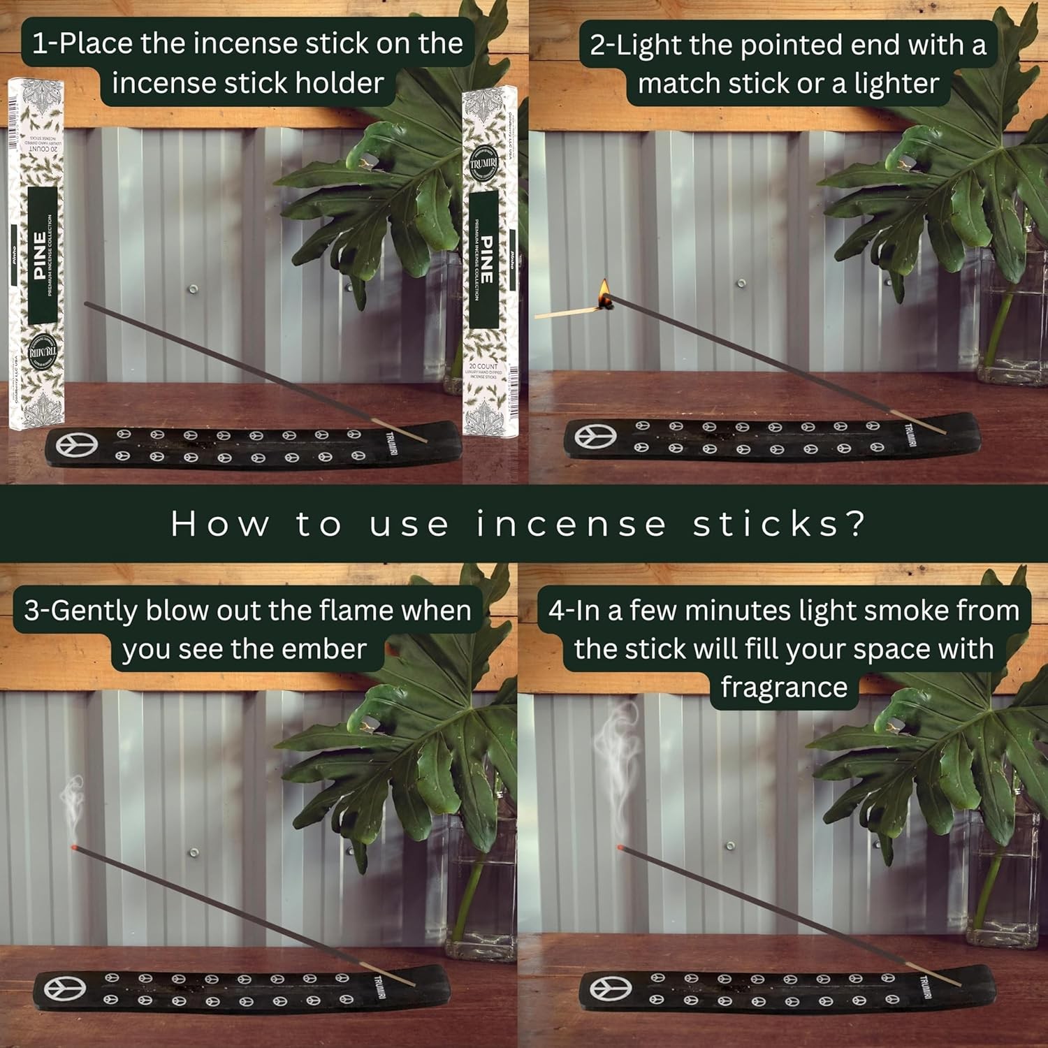 Pine Incense Sticks - Total 40 Insence-Sticks - Pack of 2 (40 Sticks), 