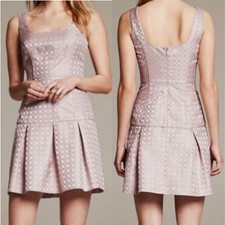BANANA REPUBLIC Women's Pink Metallic Monogram Drop Waist Dress Size 2