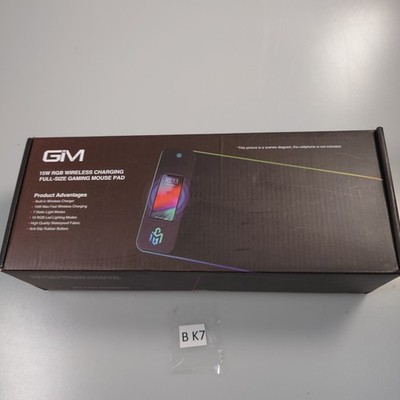 Gim 15w rgb wireless charging full size gaming mouse pad 15W