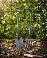 2PCS Heavy Duty Garden DIGGING Fork and Spade Set - MARKSMAN BRAND