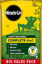 Miracle-Gro Evergreen Complete 4-In-1 Lawn Food, Weed & Moss Control, 360 M2, Ye