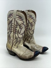 Vintage The Sanders Leather Cowboy Boots Western Style Handcrafted