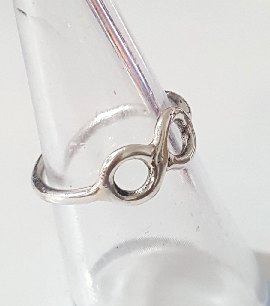 Fabulous Solid Infinity Band Ring 925 Silver Size… - image 21