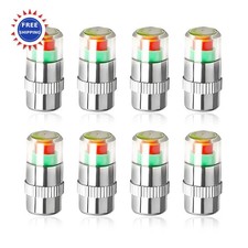 Valve Pressure Monitor Stem Caps 8PCS 2.4 Bar 36PSI 3 Color Alert Sensor Tire