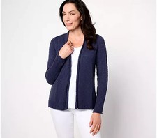 Belle Beach by Kim Gravel Gotta Getaway Cotton Open Cardigan Twilight L A687892