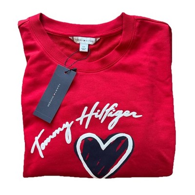 Tommy Hilfiger Women s Crewneck Pullover Sweatshirt Red Size L
