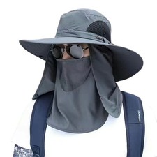 Sun Protection Cap Summer Hat with Face Neck Flap for Fishing Hiking Garden