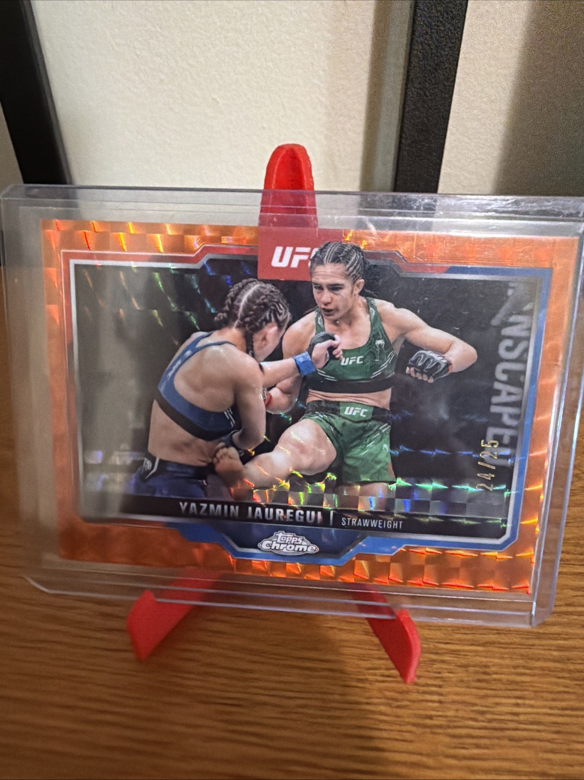 2025 Topps Chrome UFC Yazmin Jauregui Orange Geometric /25