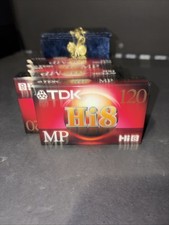 New TDK MP 120 Hi8 Camcorder Videotape P6-120H8MP 5 Piece   Factory Sealed