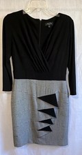 Tahari Arthur S. Levine Women's Houndstooth Sheath Dress Petite Size 6