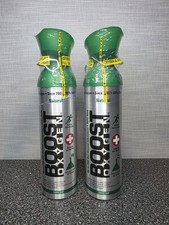 Set of 2 Boost Oxygen 10 Liter Canisters Performance Booster Green Large New
