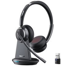Wireless Headset with Mic for Work, Bluetooth 6.0 Headset with Microphone for PC