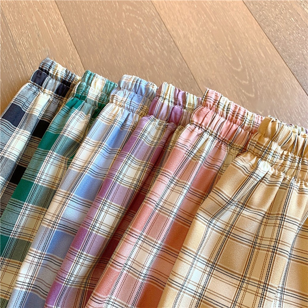 Checkered Wide Leg For Harajuku Oversize Trousers In Korean Style For Women