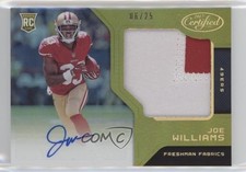 2017 Certified Freshman Fabric Signatures Mirror Gold 6/25 Joe Williams Auto 1u6