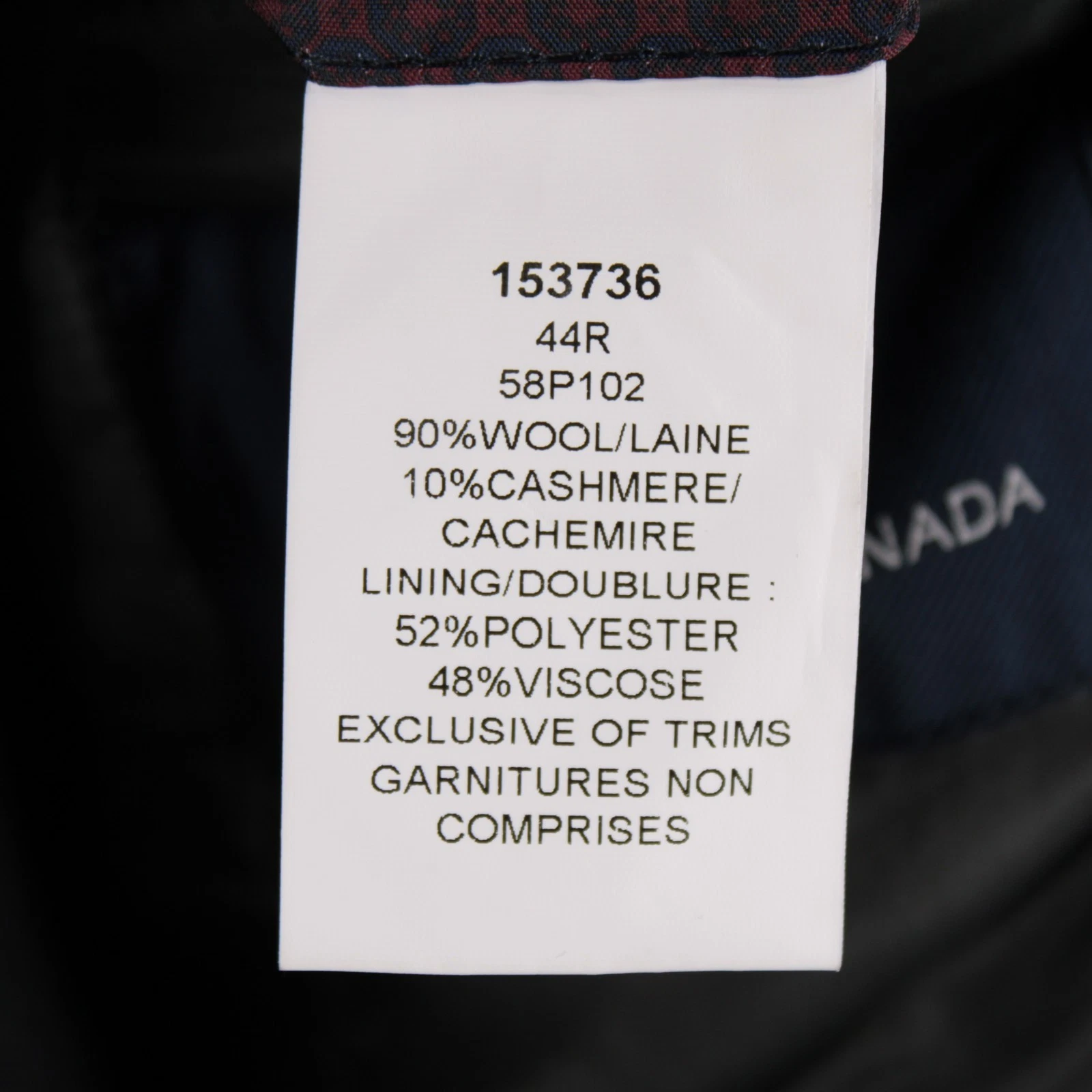 Cardinal of Canada NWT Wool Blend Car Coat w/ Removable Bib Size 44R In Charcoal - product detail image 13