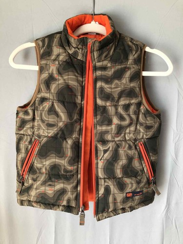 Vintage Y2K for Kids Gap Green Camo Puffer Vest sz Small Appox 6-7 yrs old - Picture 2 of 14